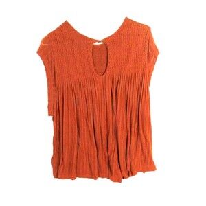 akemi kin Anthropologie Top Woman's M Cap Sleeve Baby Doll Teracotta Cot…